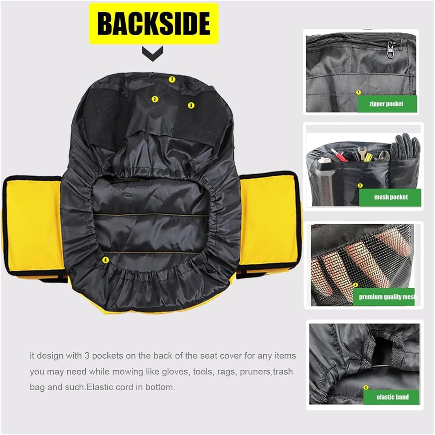 Universal Heavy-Duty Tractor Seat Replacement with Adjustable Sliding Rails, Drainage Holes | 220LB Capacity for Riding Mowers, Forklifts, Bulldozers, Excavators & Farm Equipment