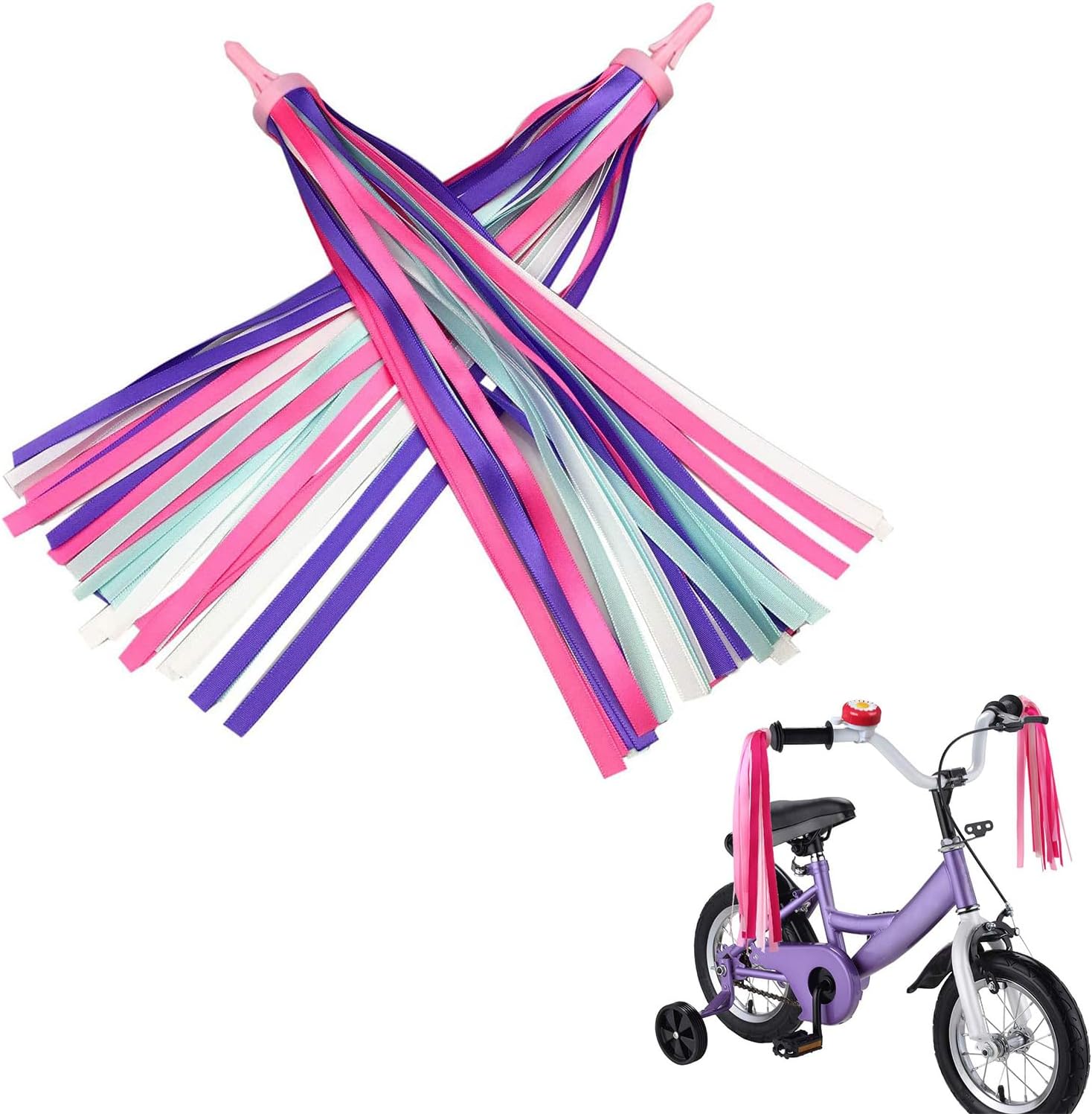 RoontinColorful Bike Streamers for Kids - Fun Bicycle and Scooter Accessories