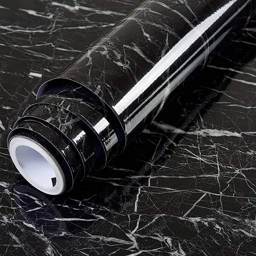 Inllex Aluminum Foil Self Adhesive DIY Kitchen Anti Oil Contact Paper Peel Stick Wall Stickers Waterproof Wallpaper Decal Stove Cabinets Sticker Drawer Shelve Liner Silver (D, Adhesive)
