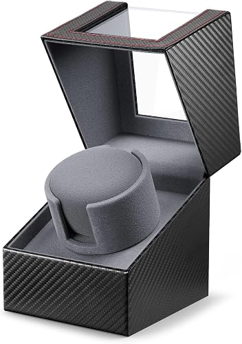KAVYIA Automatic Watch Winder with Japanese Motor – Silent Adjustable Rotation, 
