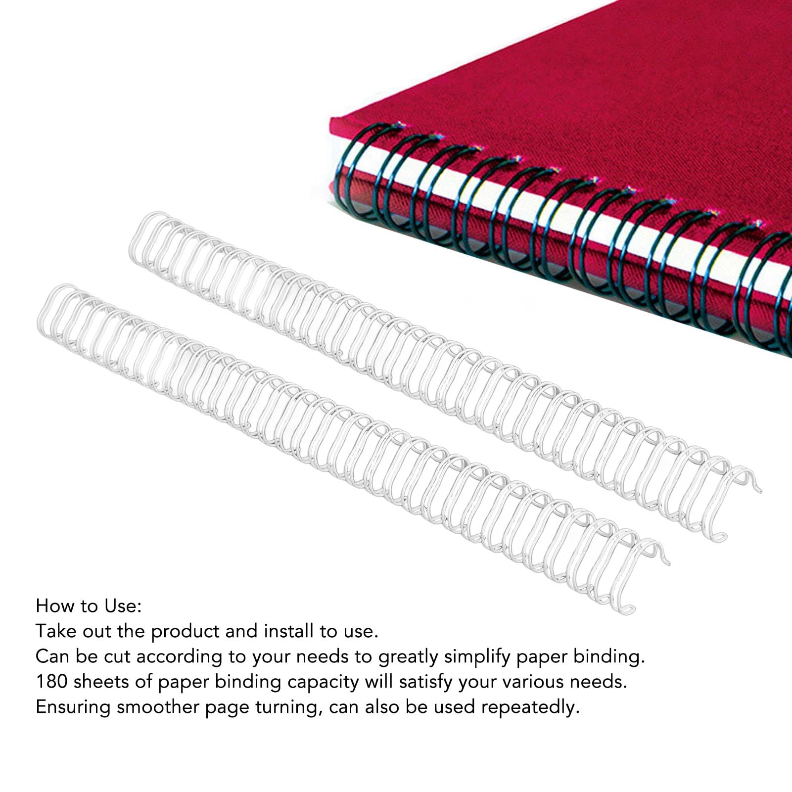 Spirali Metalliche Per Rilegatura RAYSON - 34 Anelli, Passo 3:1, Blu, Formato A4, 100 Pezzi - Foto 9