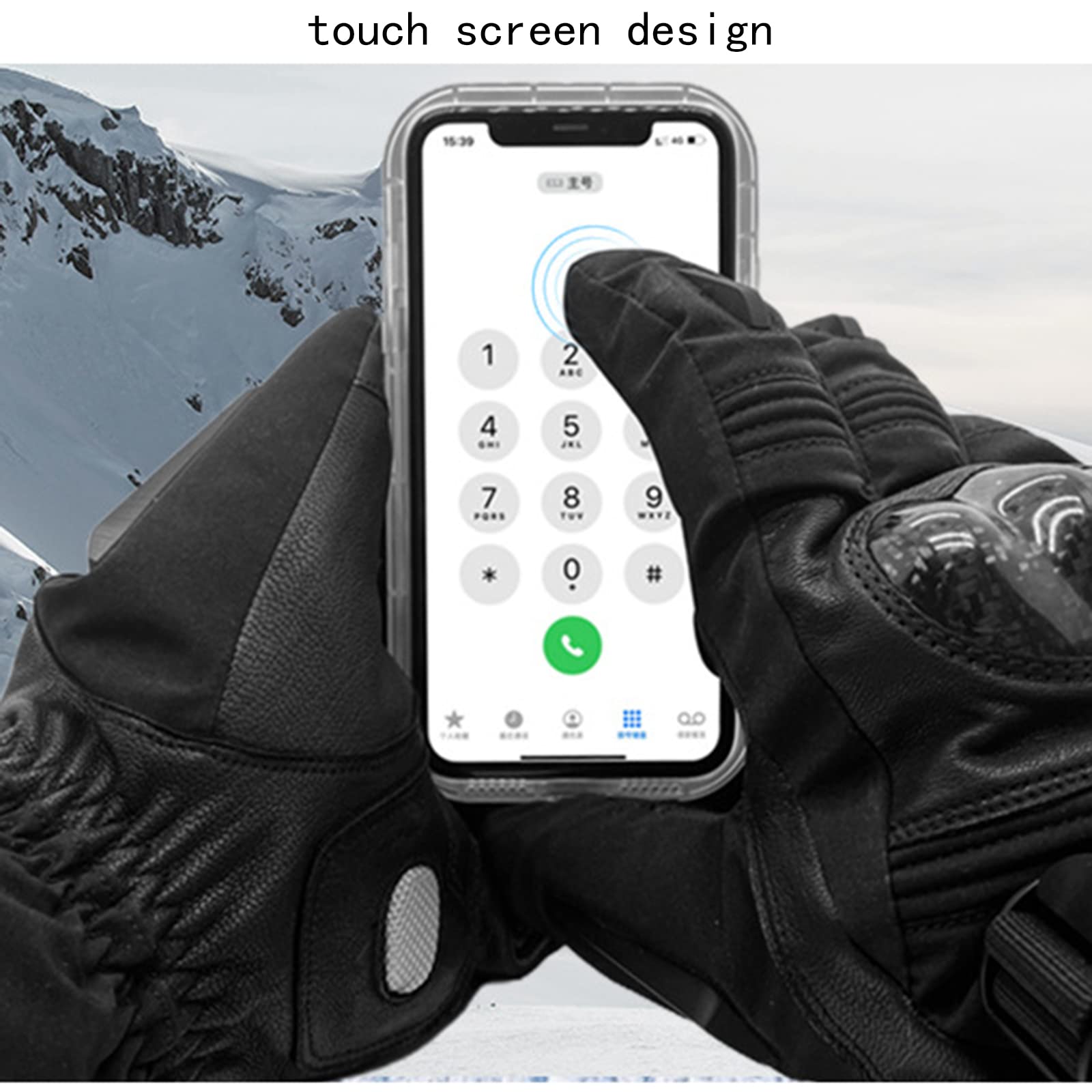 CHEWYNP Guanti Riscaldati Elettrici Ricaricabili - Guanti Riscaldati Batteria 7.4V 2700mAh per Uomo Donna, Guanti Termici con Dito Touch Screen, Temperatura Regolabile per Allenamento, Cor