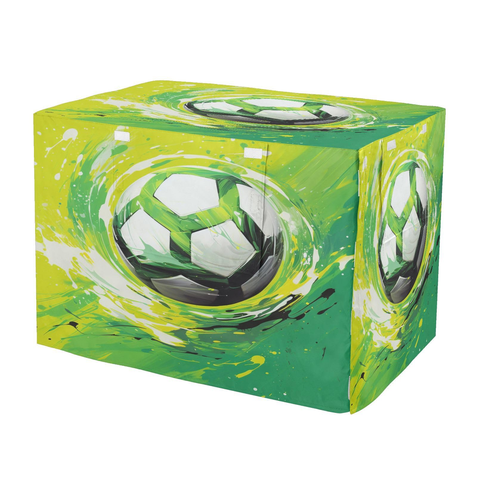 Housse de cage chien chat imperméable football vert pour calmer l'anxiété et abriter de la pluie