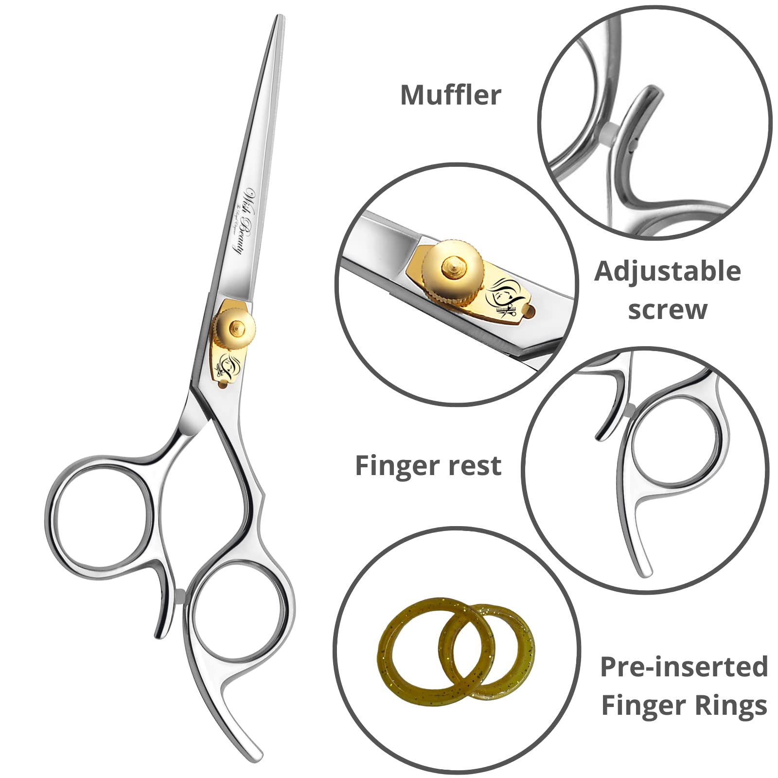 Glamified Glam Professional Barber/Salon Scissor Hair Cutting Set - Image 2