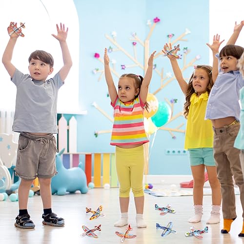 Miniatura 2 de Libima 144 piezas de aviones de espuma de juguete para niños, aviones planeadores a granel, juguetes voladores al aire libre, regalos de fiesta de