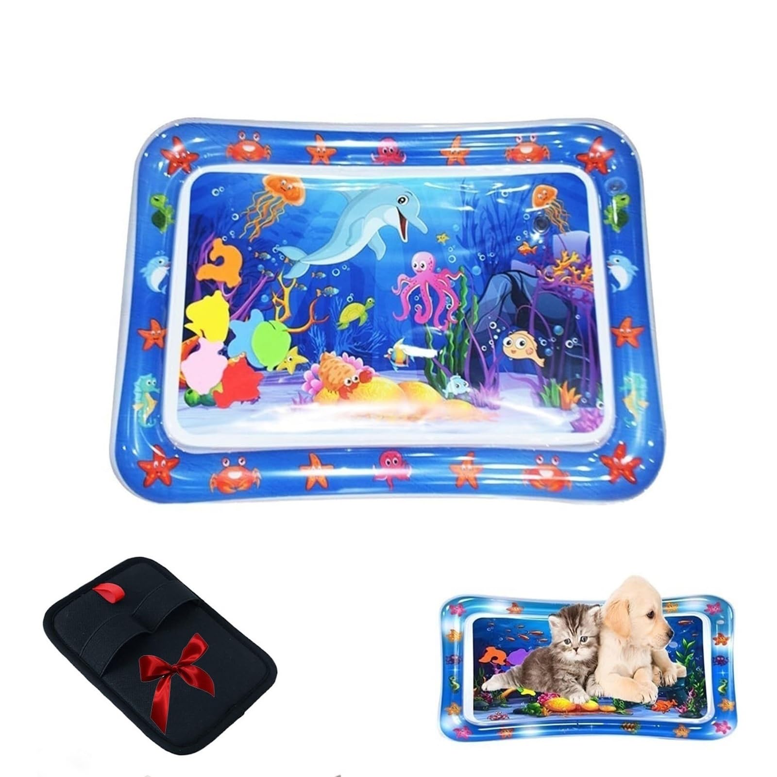 Tapis de jeu sensoriel d'eau robuste anti-griffes pour occuper votre chat ou chien