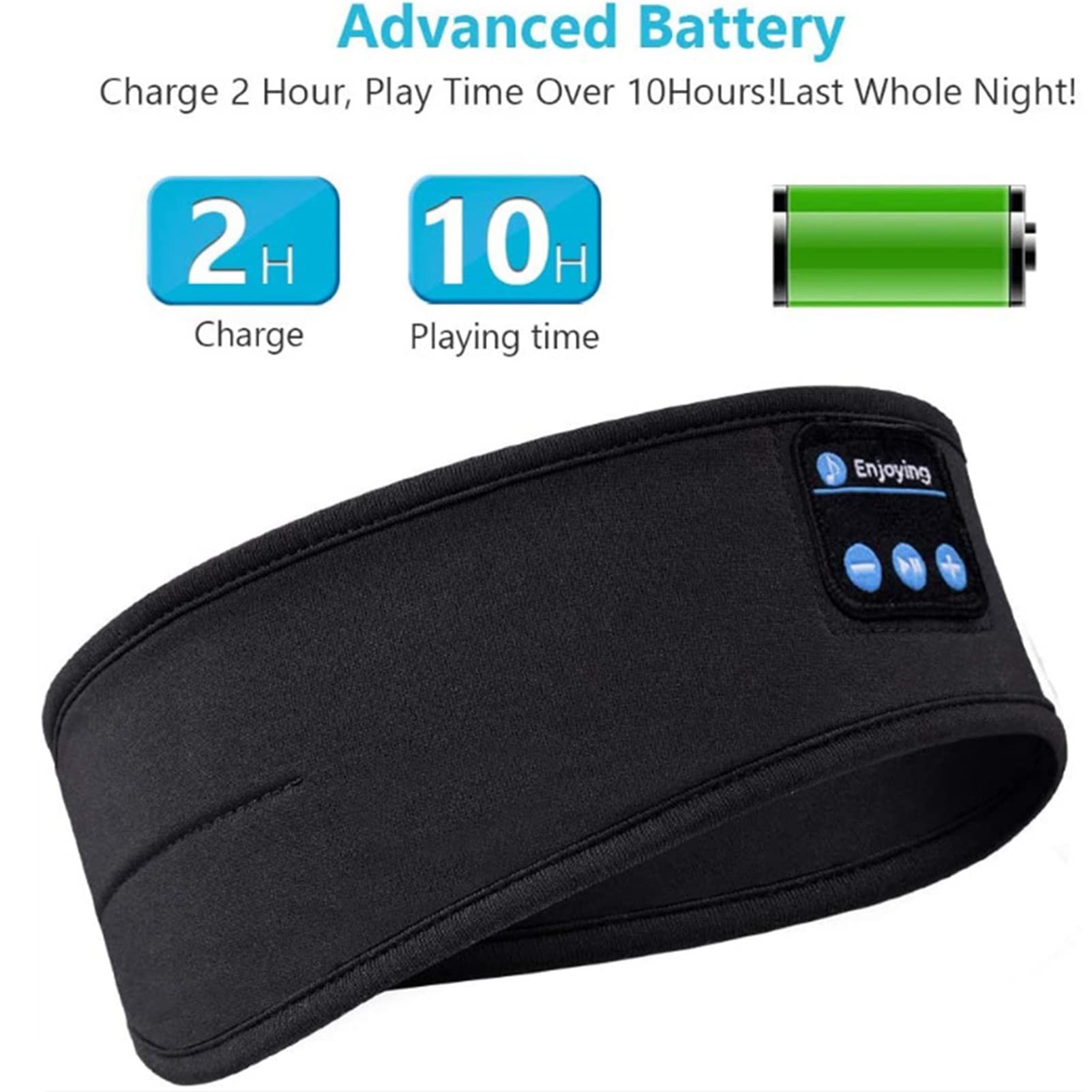 Auriculares inalámbricos deportivos, auriculares para dormir, diadema Bluetooth 5.2, altavoz estéreo HD, para dormir, entrenamiento, correr, yoga, viajes