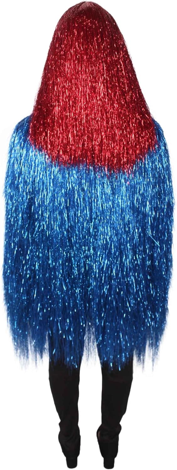 Unisex Thin Metallic Tinsel Foil Jacket - Extra Dense Shiny Glitter Costumes | Loose Fit Festival Fun Rave Dress - Image 5