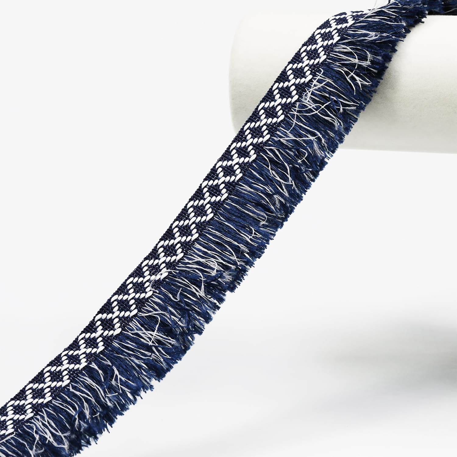 11 Yards of 30mm (1.18 Inches) Navy Blue Fringe Tassel Trim. Boho - Style Fringe Trim, Sewing Fringe for Curtains, Carpets, and for Creating Other handicrafts(Navy Blue)