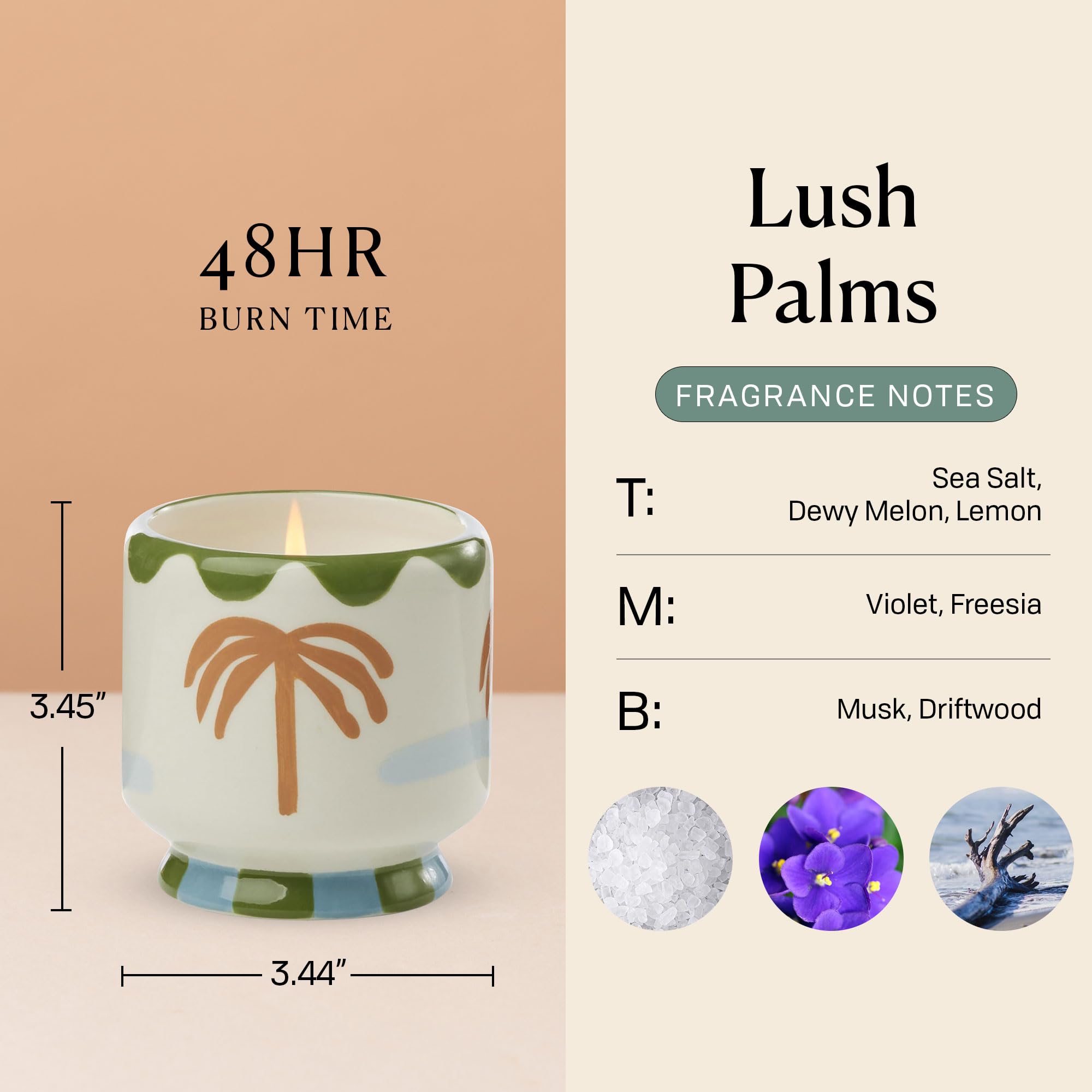 Handpainted "Hearts" Ceramic - Rosewood Vanilla Soy Candle – Sullivan - View #8