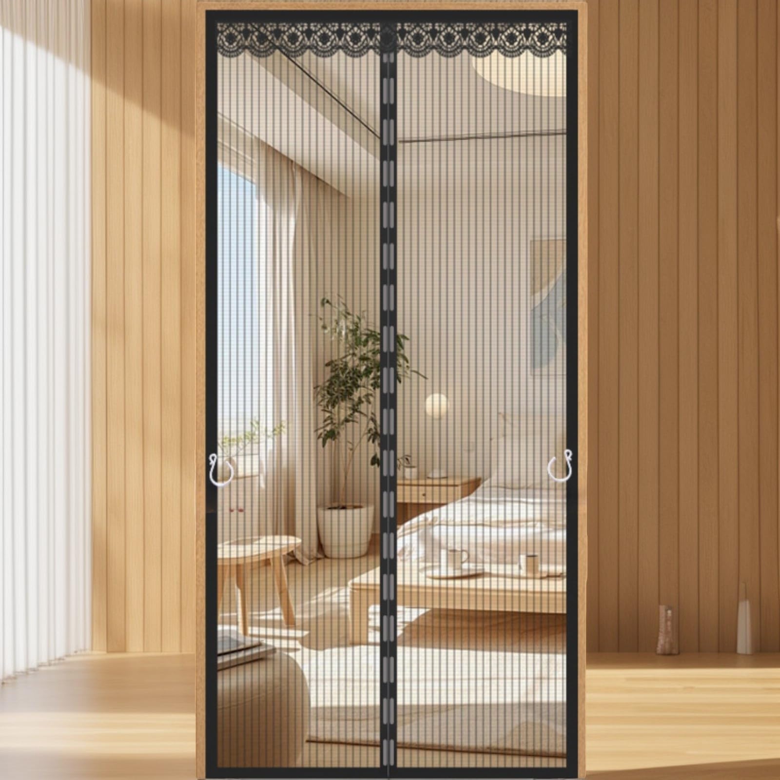 Moustiquaire rideau magnétique rideau moustique entrée chambre Surwin 95x200
