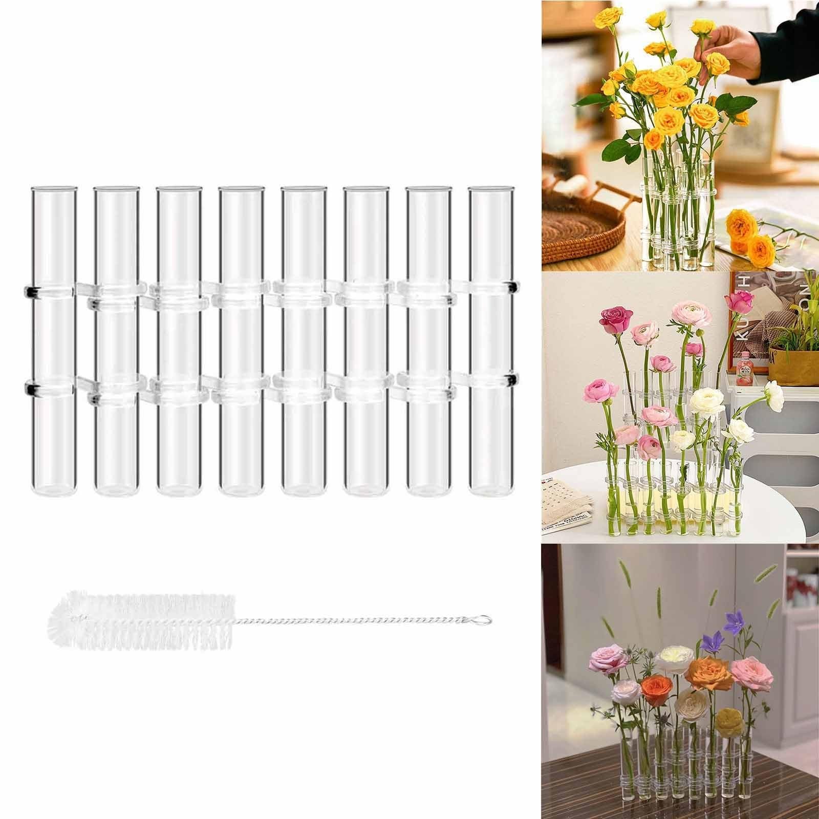 8 Stücke Blumenvase Klarglas Reagenzglas Hängen Blumenhalter for Container Zimmer Büro Esstisch Wohnkultur Für Haushalt Wohnen