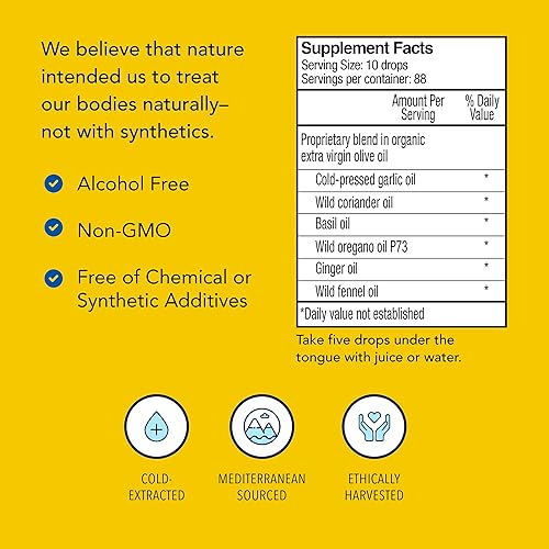 Miniatura 4 de NORTH AMERICAN HERB & SPICE Garlex - Aceite de ajo silvestre, contiene cilantro, albahaca, jengibre, hinojo, oréganol P73, sin OMG, 110 porciones