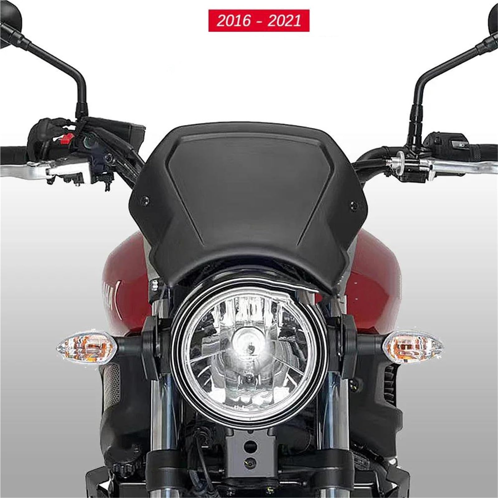 Scheibe Motorrad-Windschutzscheiben Für Yamaha XSR900 XSR 900 2016-2021 Frontscheibe, Windabweiser, Verkleidungsscheibe Windschutz Deflektor(Silber)