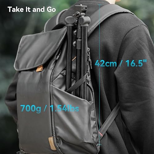 Miniatura 6 de SmallRig Trípode de teléfono con control remoto, trípode de 67 pulgadas para cámara plegable inversa, soporte de trípode universal para soporte de