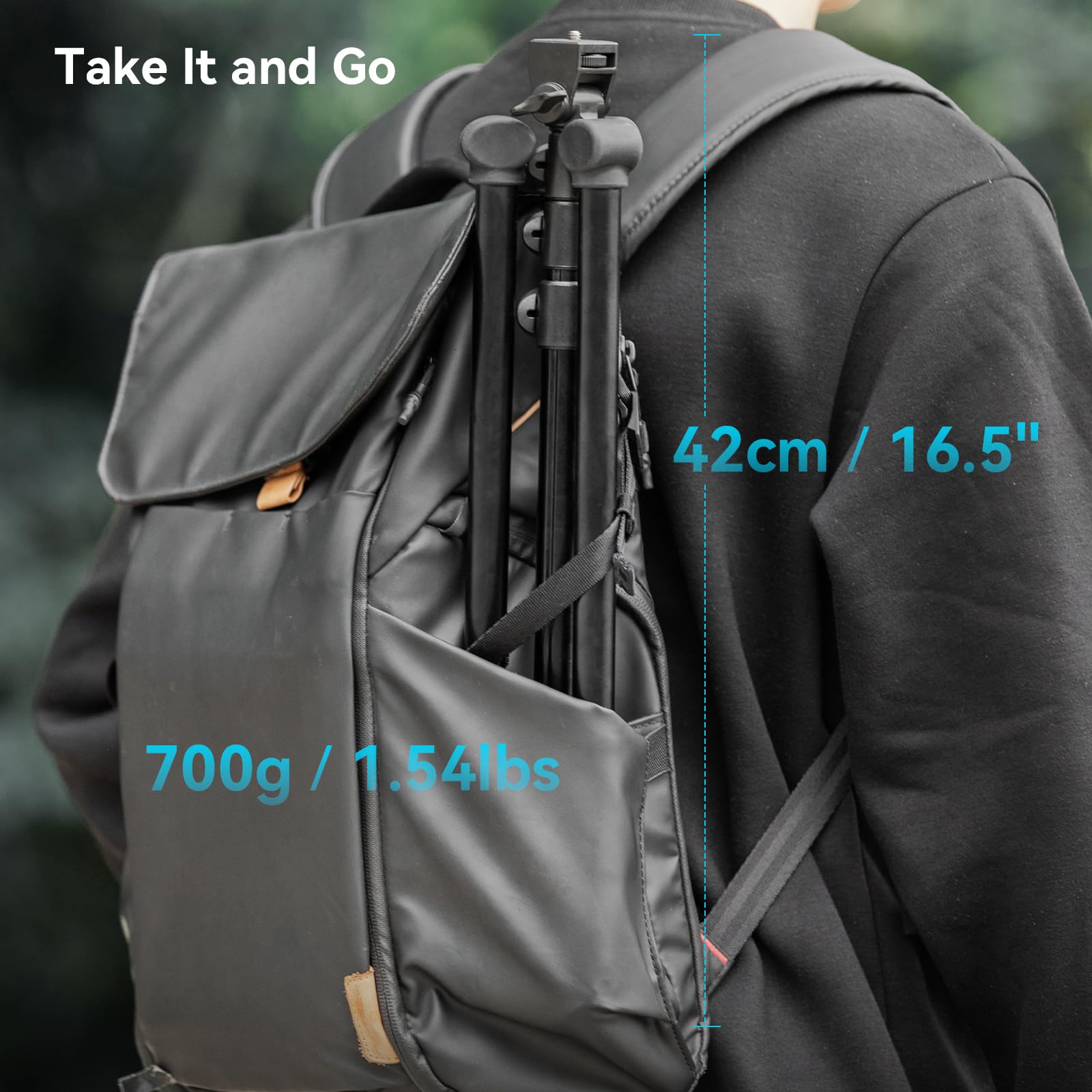 SMALLRIG Treppiede per Telefono con Telecomando, Treppiede Portatile da 170 cm Piegabile all'Inverso, Supporto per Luce Universale per Fotografia, Vlogging, Selfie e Live Streaming - 4363