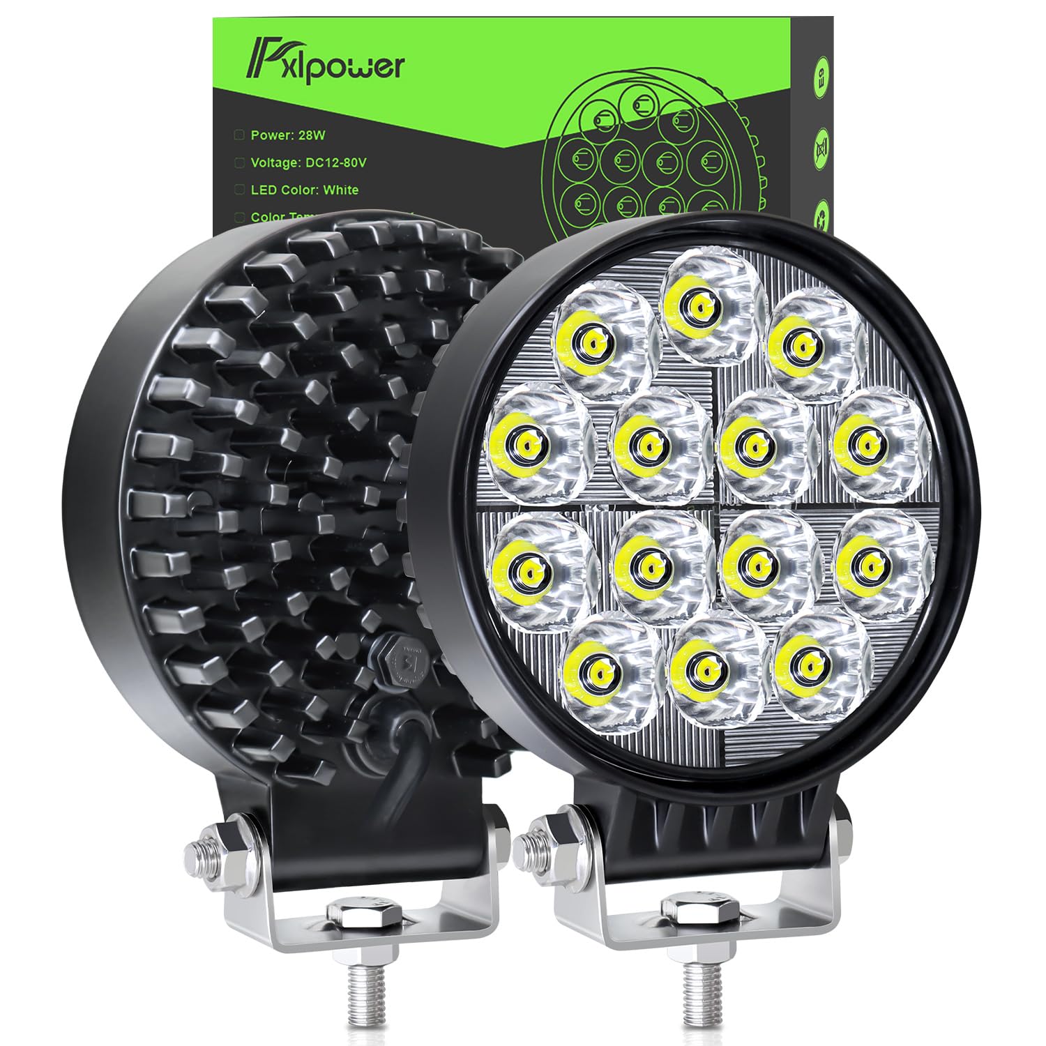 6 Fari LED Lavoro 12V 48W - Luce Bianca Fredda Per Fuoristrada