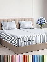 Vista 9 de Extra Deep Pocket Split King Sheets - 5 Piece Breathable & Cooling Bed Sheets - Hotel Luxury Bed Sheet Set - Soft, Wrinkle Free & Comfy - Easily