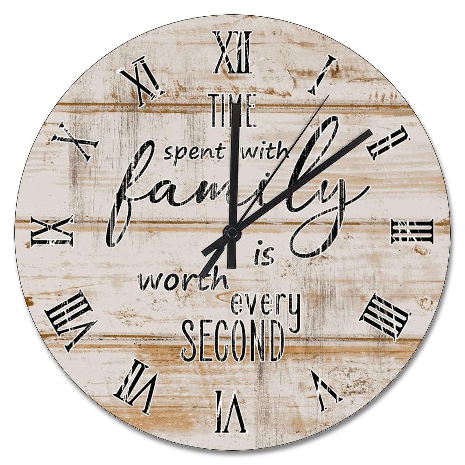 Horloge murale en bois vintage pour une ambiance cuisine et salon chaleureuse