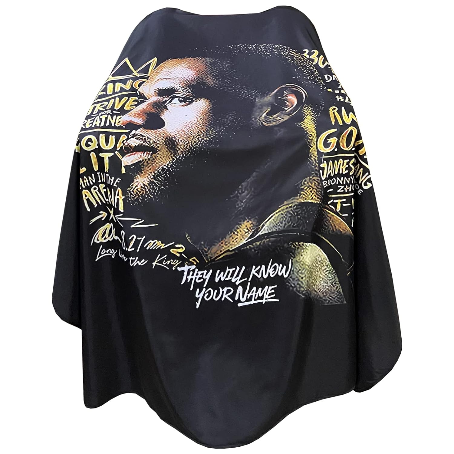Barber Capes for Men Hair Cutting Salon Cape with Snaps Waterproof Professional Large Barber Hairdresser Gown Stylist Cape- 63”× 56”(Profile Pattern)