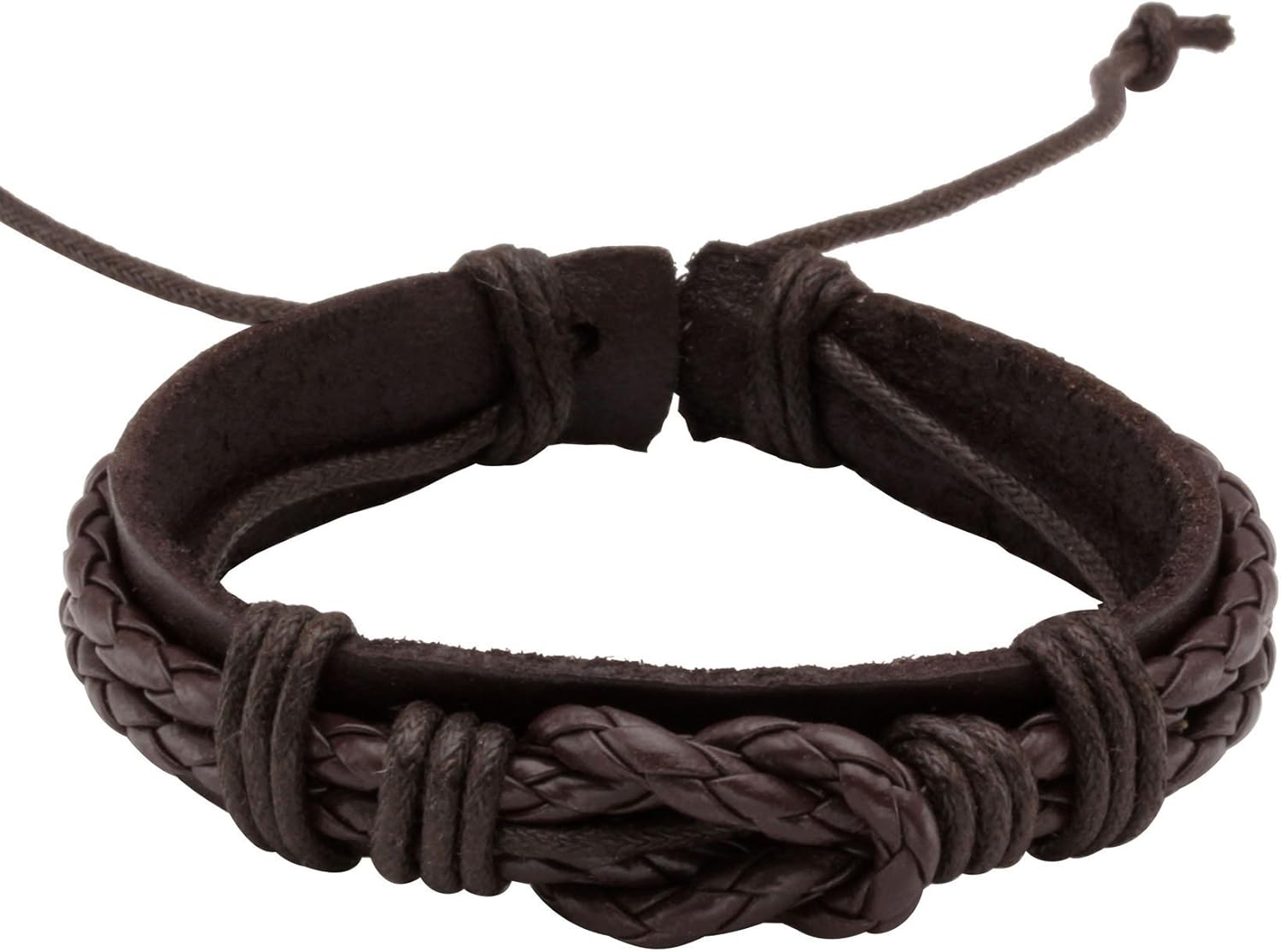 Eigso 12Pcs Braided Leather Bracelets Set for Men Women Hemp Cords Wooden Beads Adjustable Wrap Bracelets - Image 5