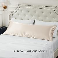 Vista 254 de Bedsure Fundas de almohada de satén, similares a las fundas de almohada de seda tamaño Queen, juego de 2, fundas de almohada para mujeres que