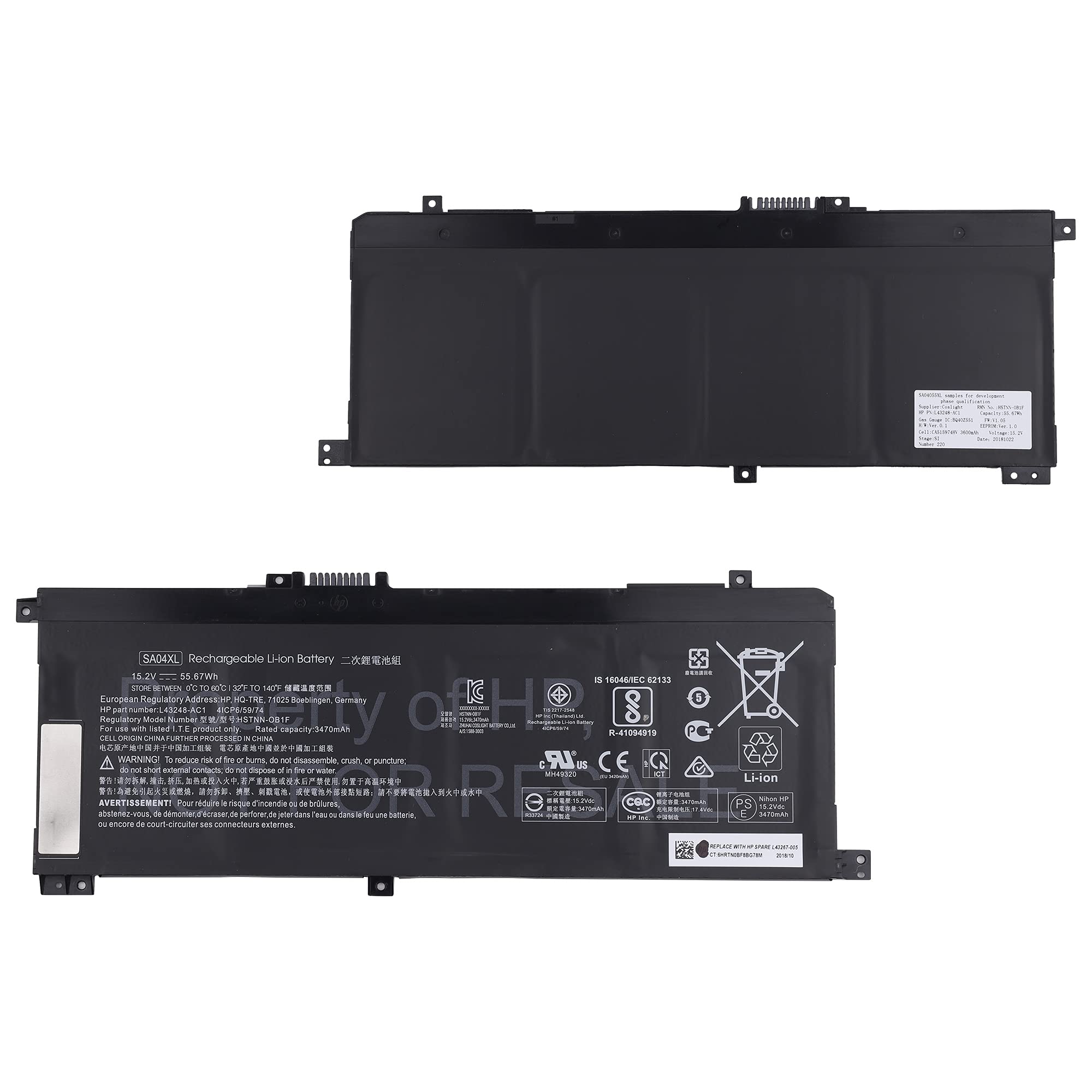E-yiiviil Battery SA04XL Compatible with HP Envy X360 15-DR HSTNN-OB1G L43248-AC2 HSTNN-UB7U Battery