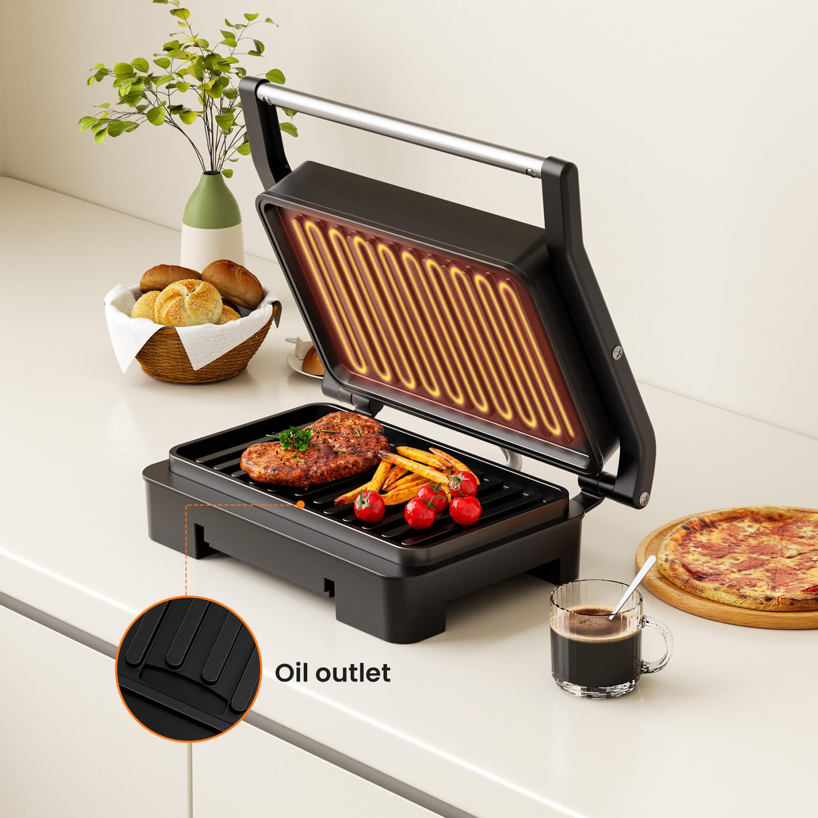 Non Stick Bella 13267 Panini Grill Bella13267 Non Stick Panini