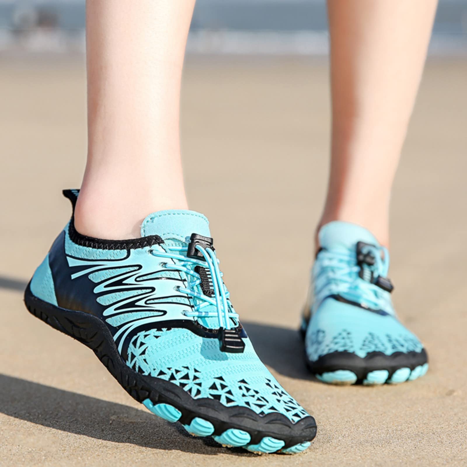 Barfußschuhe für Herren und Damen, Wasserschuhe, Laufen, Strand, Wassertrainer für Fitnessstudio, Schwimmen, Schnorcheln, Surfen, Strand, Schwimmschuhe, schnell trocknende Socken, Pool, Surfen, Yoga,