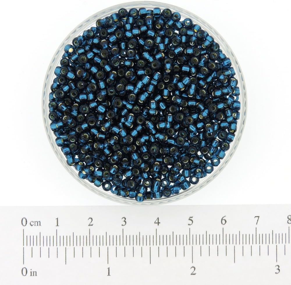 Miyuki Round Rocailles Seed Bead Size 8/0 Silver Lined Blue Zircon 22 Gram Tube - Image 5