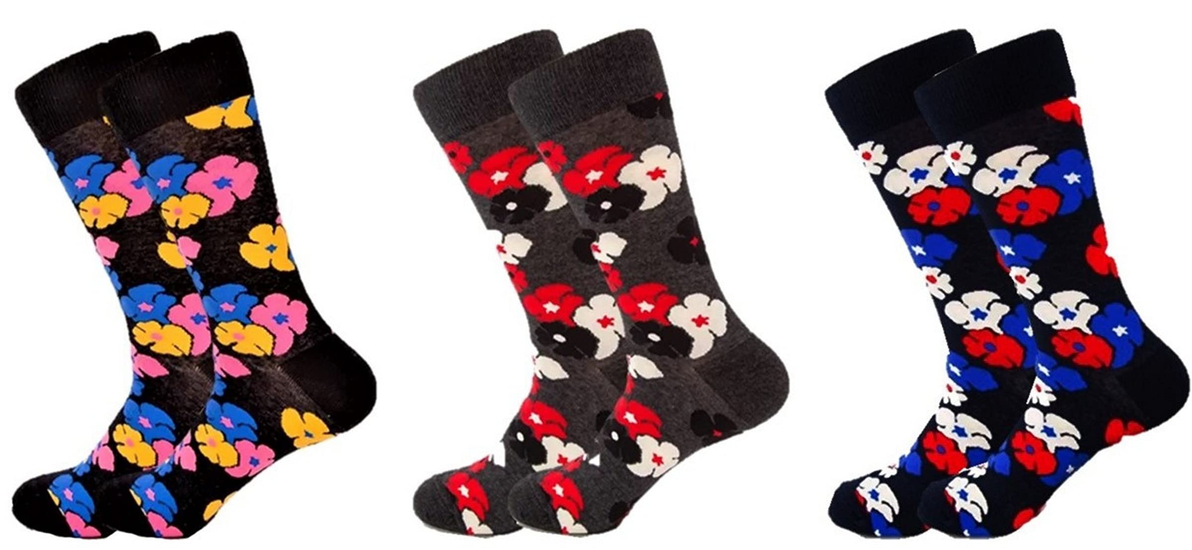 Flower Pattern Stylish Trendy Unique Latest Happy Casual Socks For Men And Women-image-6