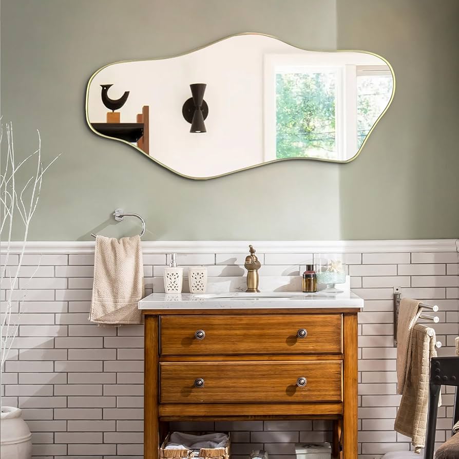 Amazon.com: DAOYIJIAJU Irregular Mirror, Asymmetrical