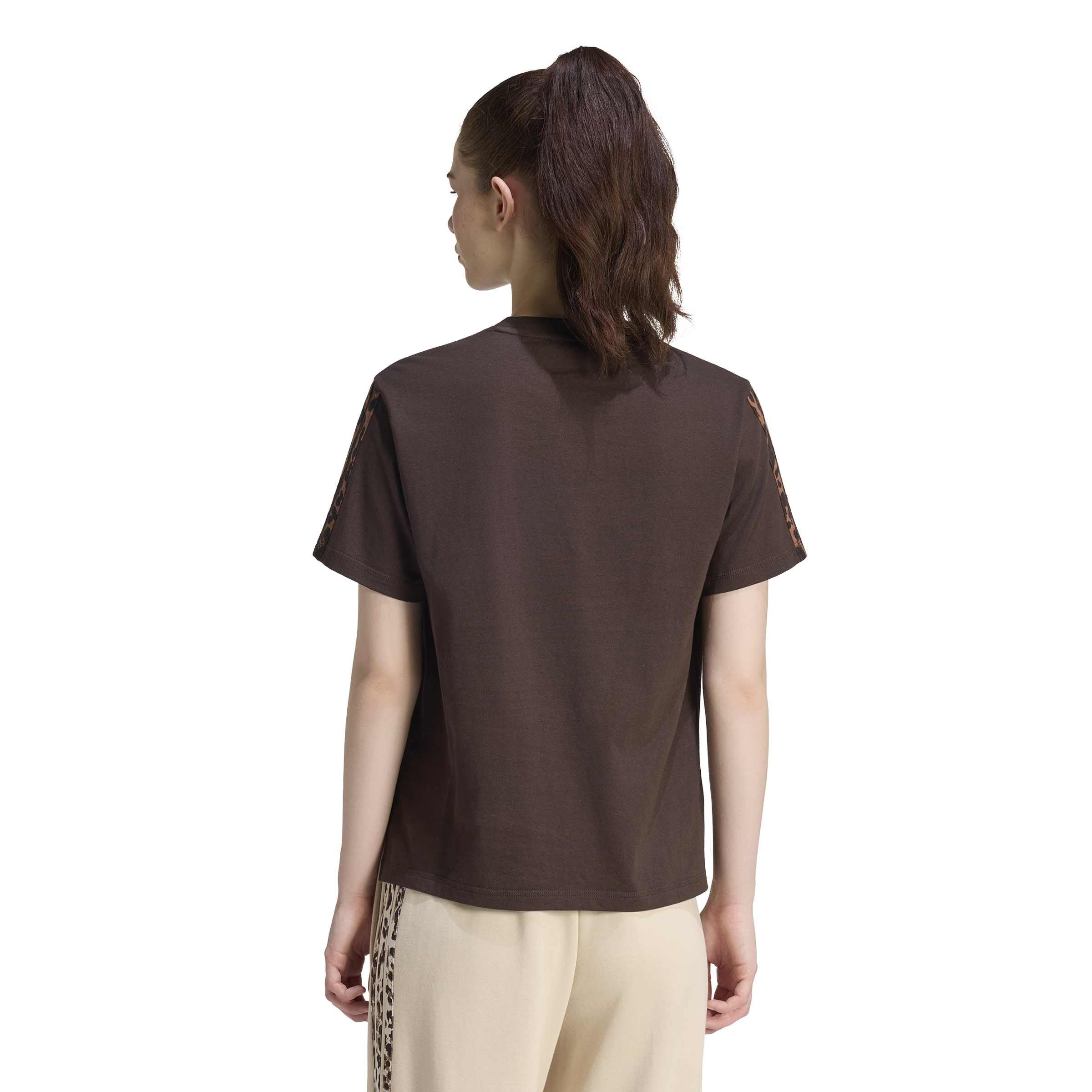 Adidas Damen Seasonal Essentials Animal Print 3-Stripes T-Shirt T-Shirt (1er Pack)