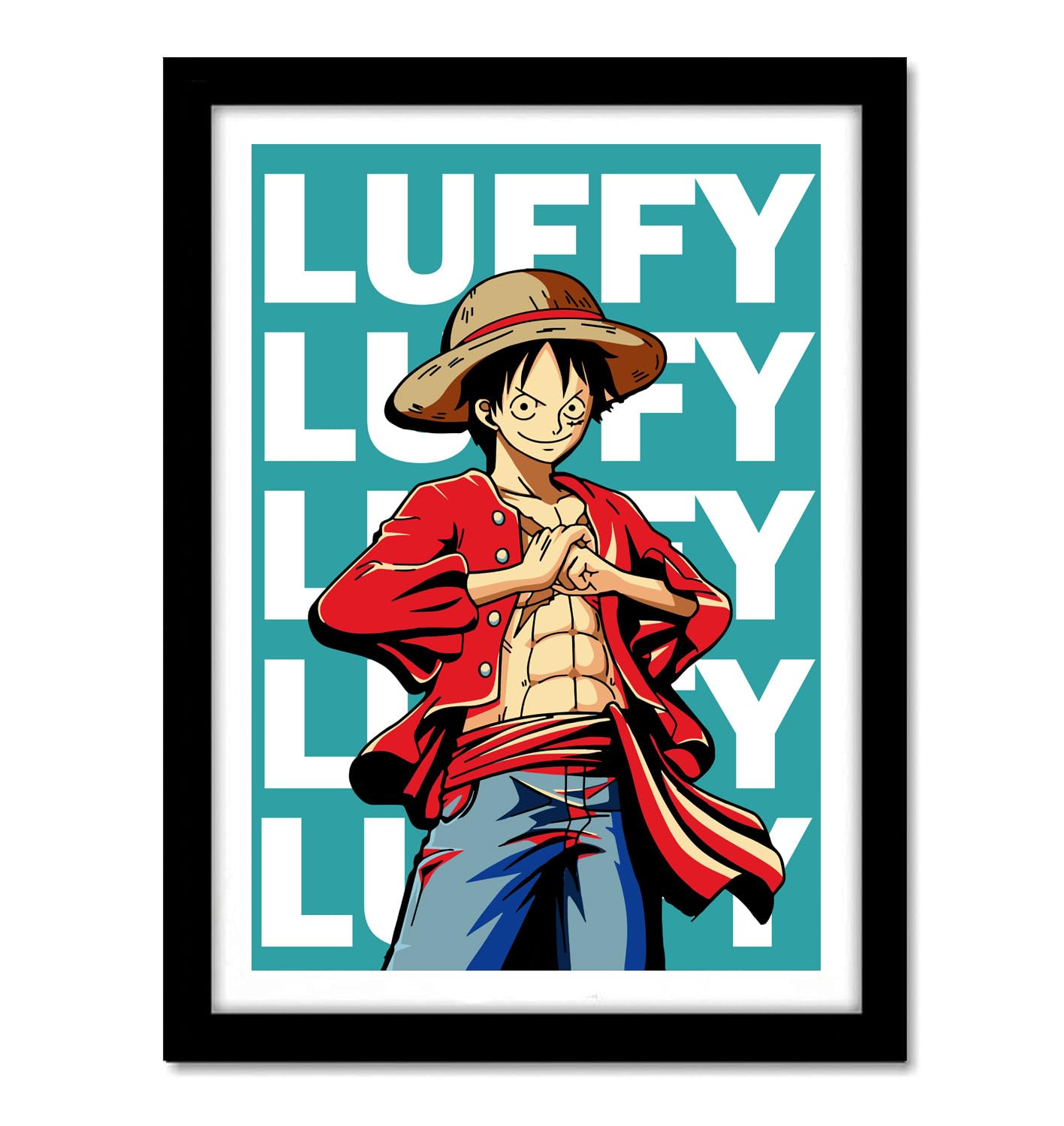 Monkey D. Luffy Anime Poster - Frame Included -11