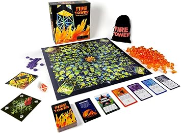 Runaway Parade Games Fire Tower Board Game Deluxe Edition- Fight Fire with Fire in This Fast-paced, Competitive Strategy Game | Easy to Learn | 10+ | 15-30 min