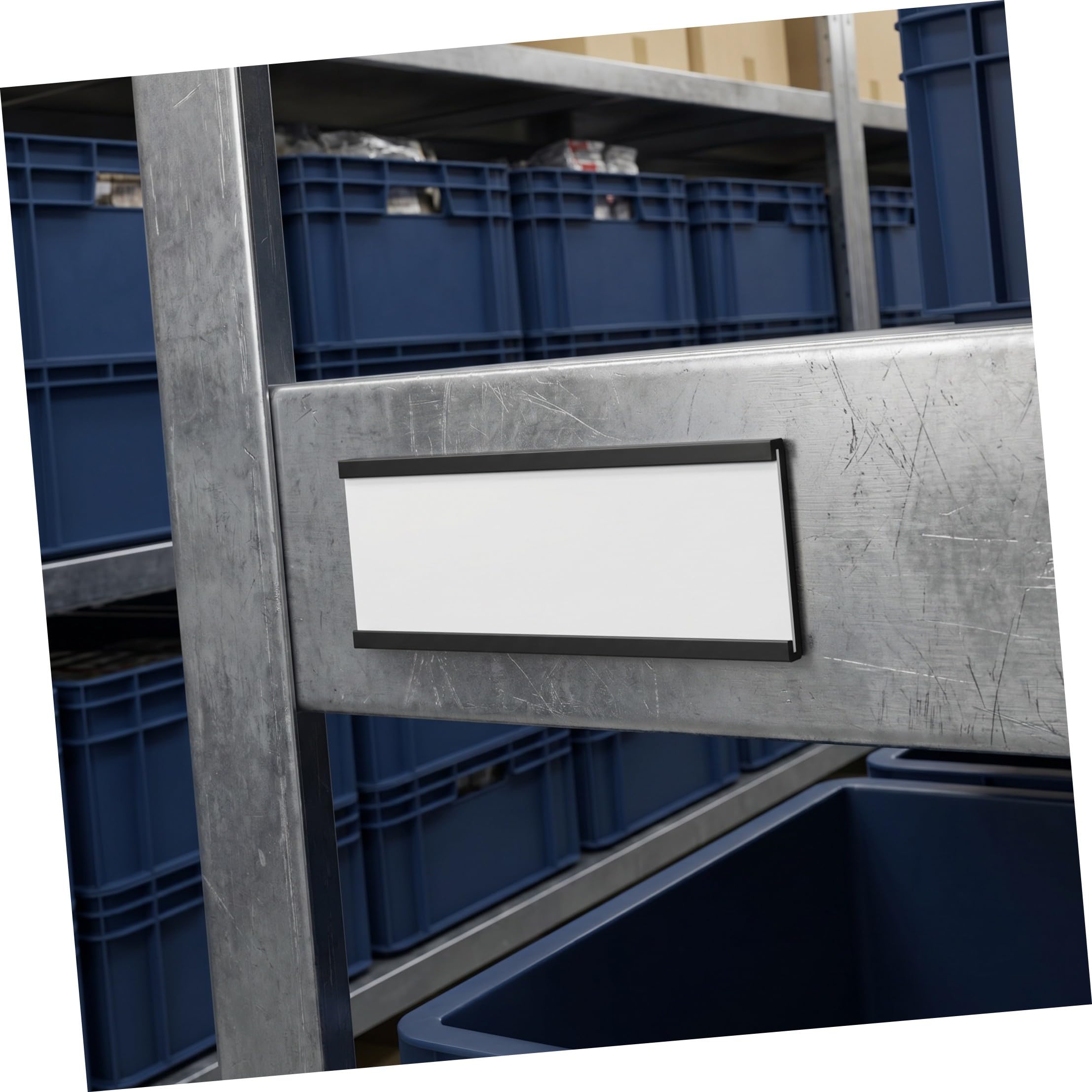 Zerodeko 50 Pezzi Clip Etichette Magnetiche per Scaffali Design Magnetico e Struttura a Inserto per Carta, Visibilità Chiara per Gestione Magazzino e Ripostigli