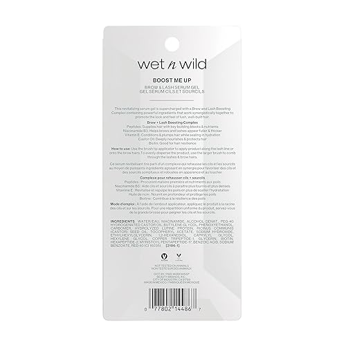 Miniatura 5 de Suero para pestañas Wet n Wild Boost Me Up para mejorar cejas y pestañas, suero para crecimiento de cabello, transparente, cejas y pestañas,