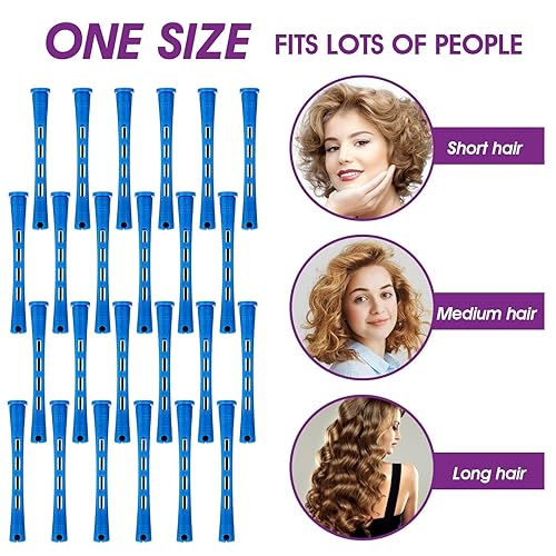 Miniatura 5 de 24 varillas permanentes con peine de acero para pintar, rodillos para el cabello, varillas de permanente, varillas de onda fría, herramientas de