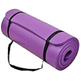 GoCloud 71x24 Inches Extra Thick Yoga Mat 1-Inch High-Density Foam – Roll-Up Exercise Pad with Double-Sided Non-Slip Surface and Carrying Strap for Pilates and Home Workouts