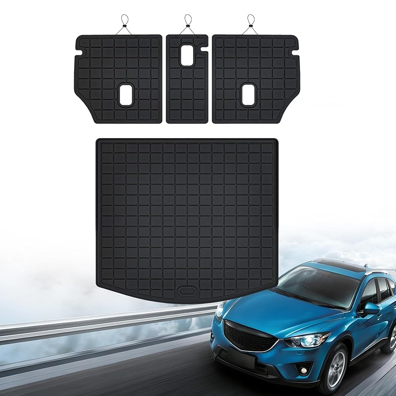 Kit de tapete para porta-malas e encosto Mazda CX-5 2013 a 2016 em TPE MJBYMAT