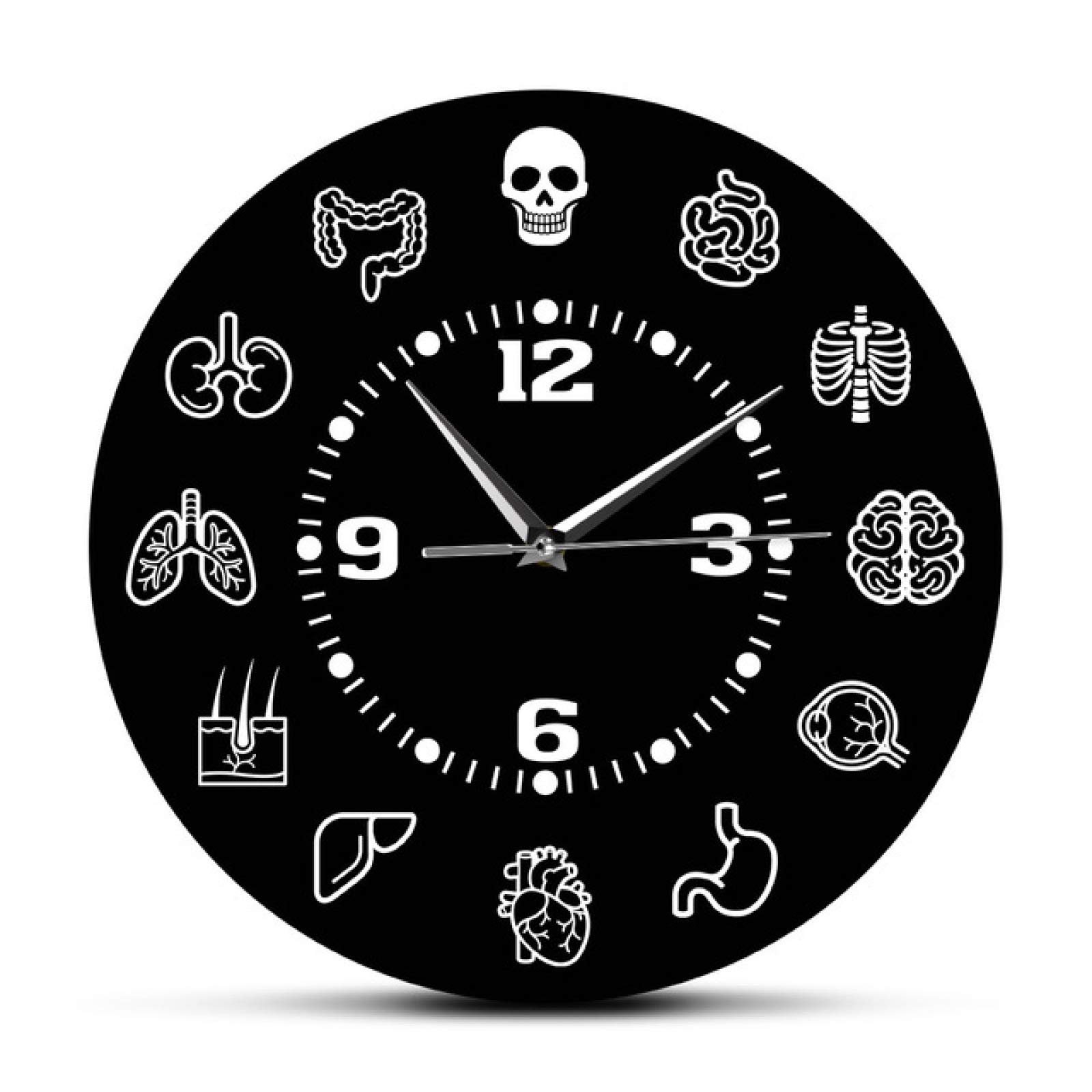 Buy Wall Clock Human Body Internal Organs Anatomy Wall Clock Anatomical ...