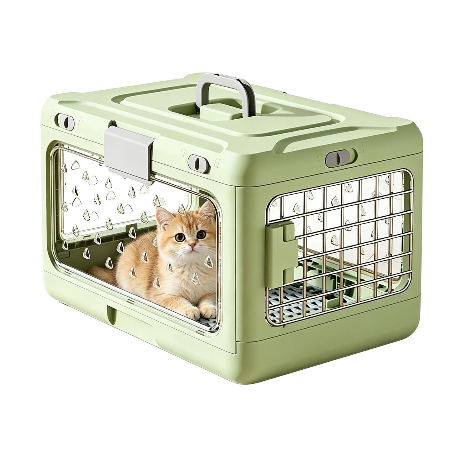 Transportín para Gatos Portátil Y Plegable | Transportín Rígido de Perros Para Salidas Camping Senderismo Ciclismo Viajes Carretera Aventuras Con Cachorros Pequeño