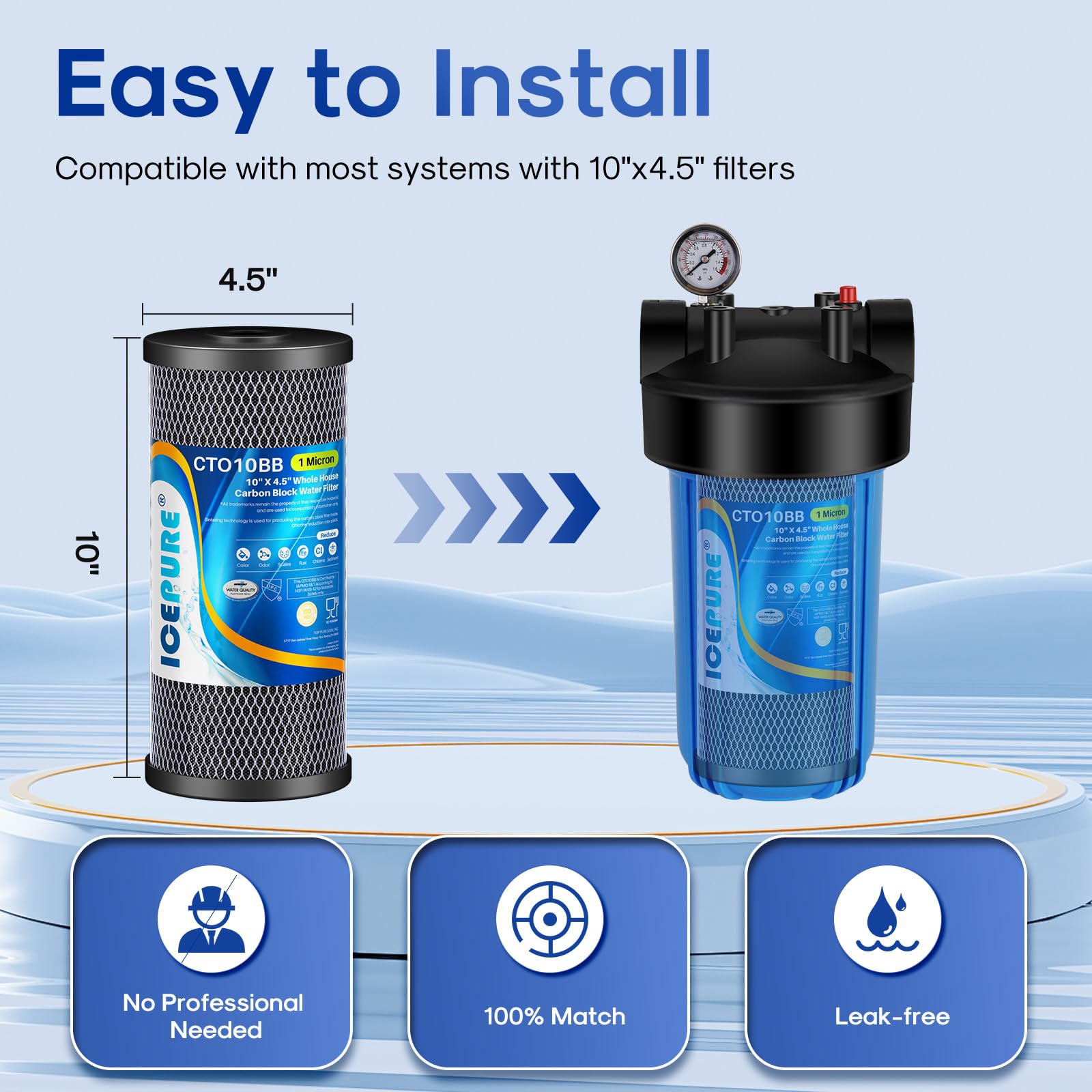 ICEPURE Water Filter - Whole House Sediment Activated Carbon -7