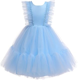 Flower Girl Dress Ruffle Tulle Toddler Wedding Pageant Ceremony Birthday Party Evening Tutu Dresses