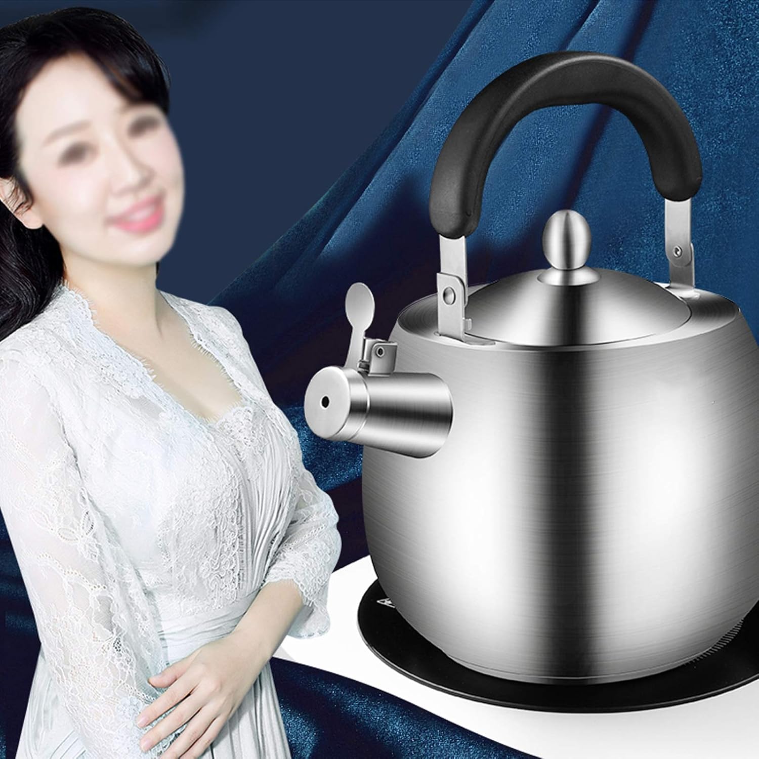 Whistling Kettle Tea Kettle-Tea Pot Whistle Kettle, Large Capacity Teapot, Ergonomic Handle Suitable for Stove
