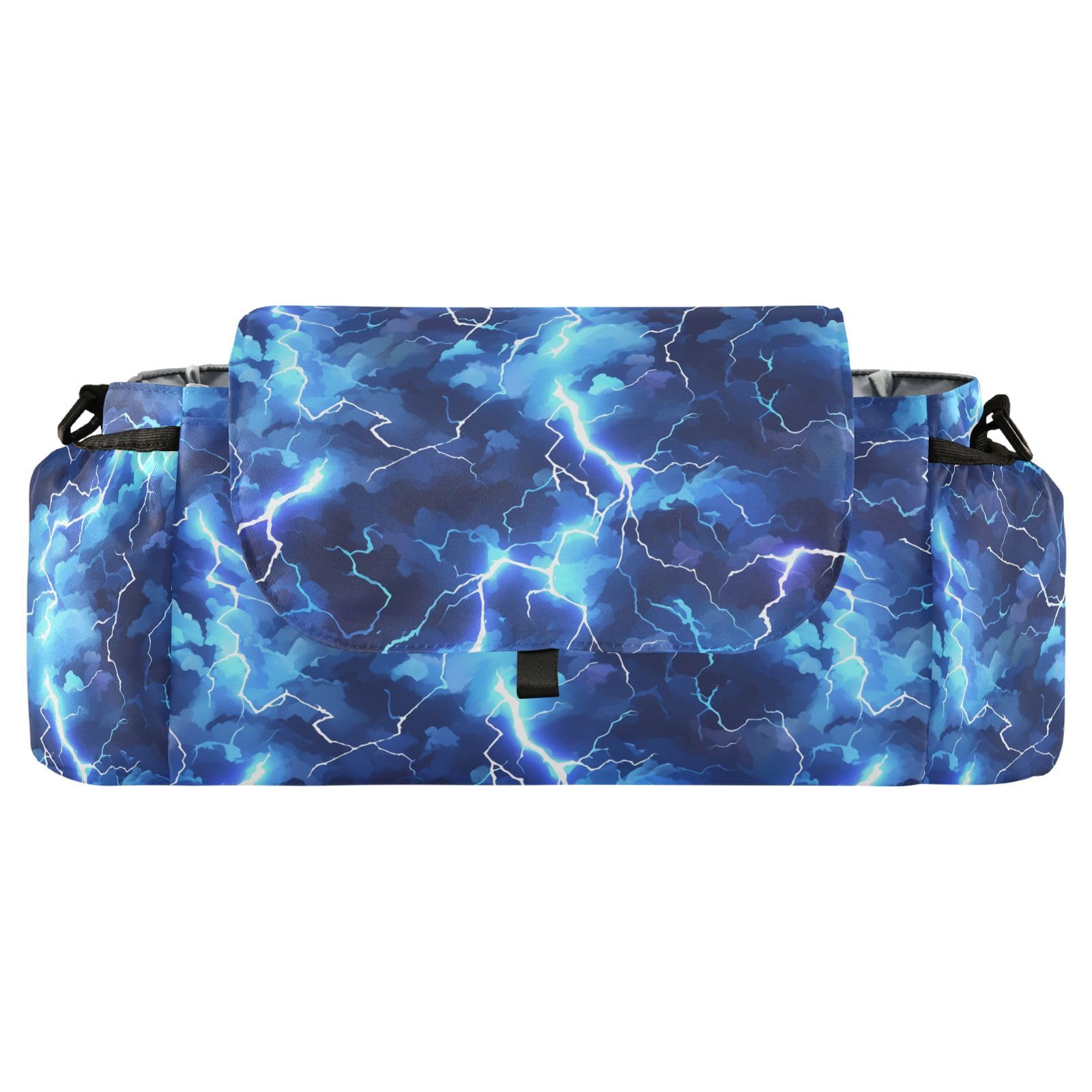 Lightening Blue Nature insulated stroller organizer large caddy organizer milk bottle accesorios para carro gancho para carriola