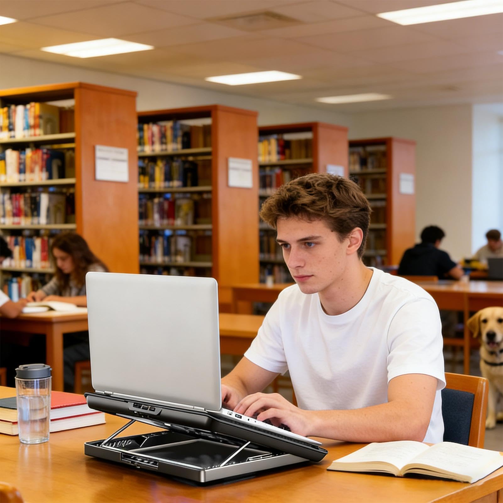 Stand Di Raffreddamento Per Laptop Base Di Sollevamento Regolabile Con | Supporto Di Raffreddamento Computer In Lega Alluminio Per Scrivania, Tastiera, Telefono, Tablet, Libro, Casa