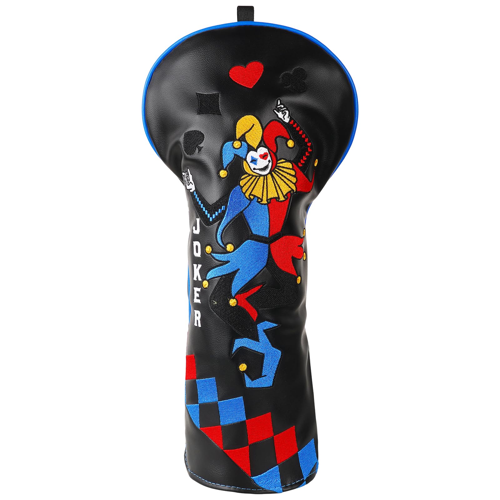 Golf Club Head covers for Driver 460CC DR #1 Elastic Closure Black PU Leather Joker Pattern — image 1