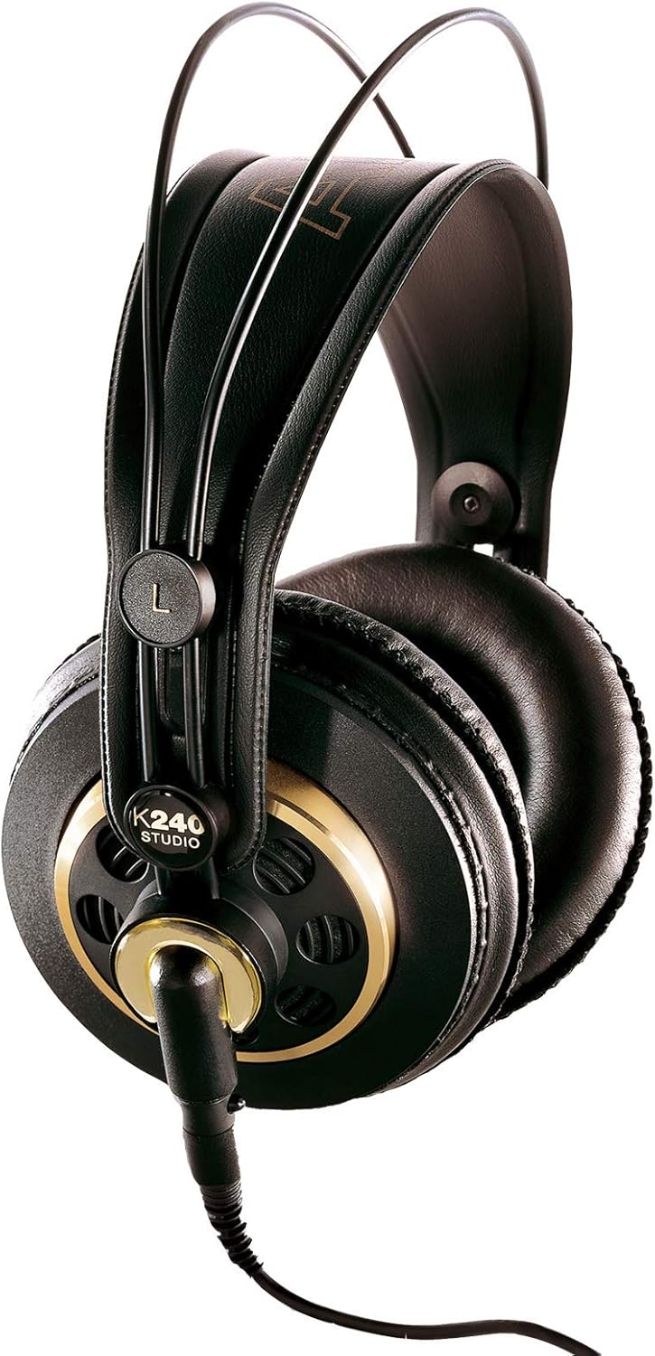 Get Discount Offer AKG K240 Studio Over-Ear Semi-Open Professional Headphones Bundle with Blucoil 6-FT Headphone Extension Cable (3.5mm), and Full-Sized HardBody Pro Headphone Case