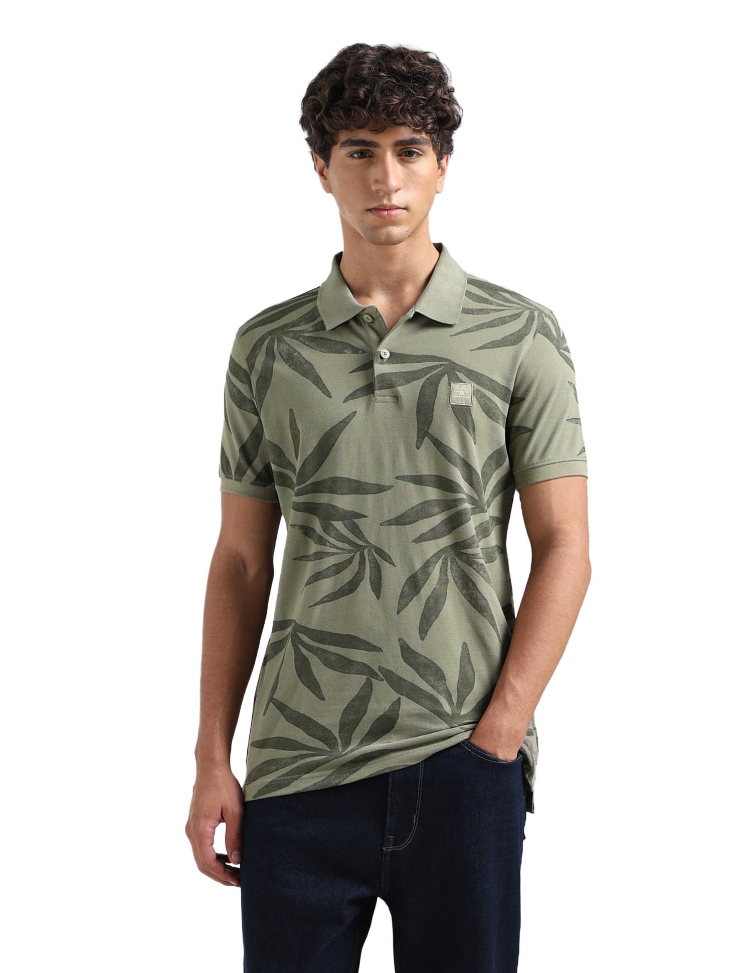 flying machine Men's Regular Fit Polo T-Shirt | Printed Pattern-picture-16